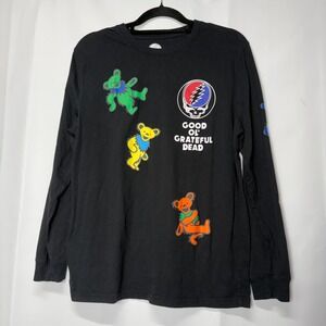 Grateful Dead Dancing Bears Long Sleeve Graphic T-Shirt Medium Deadhead Band Tee